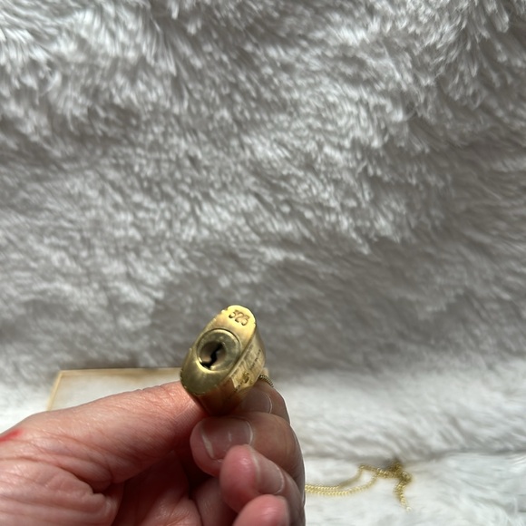 #323 Louis Vuitton Gold Lock and Key Necklace (18 inch and 16 inch) - Picture 3 of 4